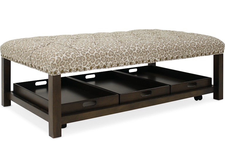 HF Custom Living Room Hollis Rectangle Tufted Tray Ottoman 6736-006 at Norwood Furniture