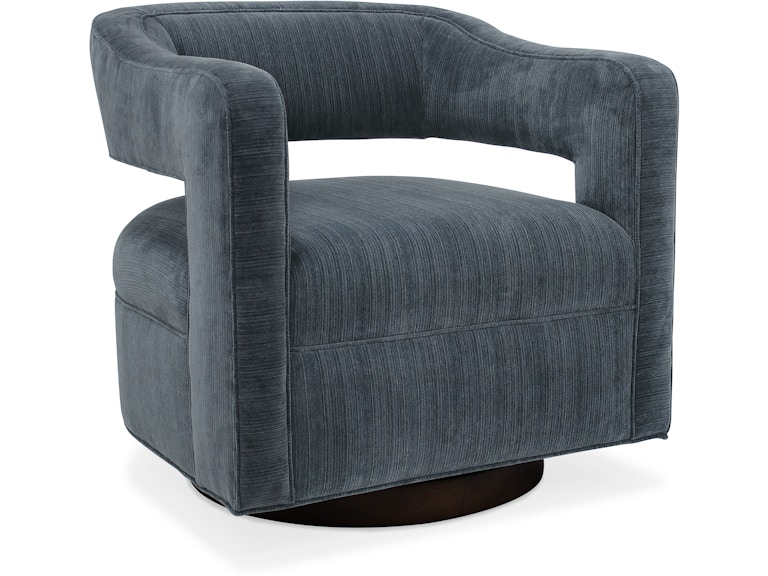 HF Custom Living Room Max Swivel Chair - Wood Base 1638 at Norwood Furniture
