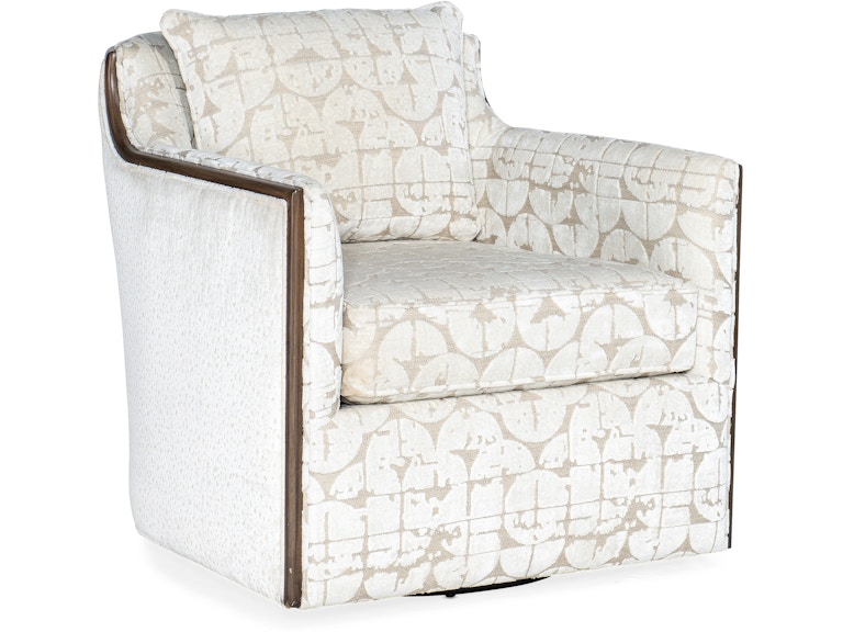 HF Custom Living Room Oakley Exposed Wood Swivel Chair 4132 at Norwood Furniture