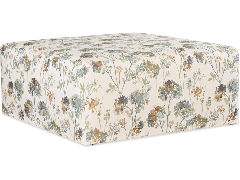 HF Custom Upholstery Living Room Arlo Medium Square Ottoman 6680-077 at Norwood Furniture