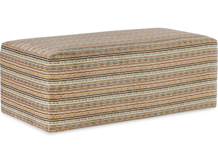 HF Custom Upholstery Living Room Arlo Small Rectangle Ottoman 6680-076 at Norwood Furniture