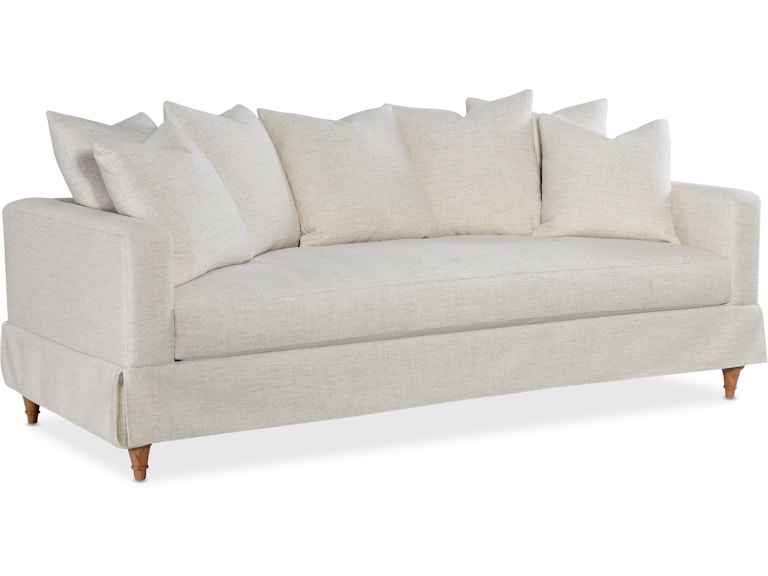 HF Custom Upholstery Living Room Bridgette 7 ft. Skirted Sofa 7421-701 at Norwood Furniture