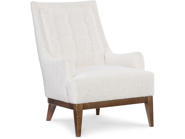 HF Custom Upholstery Living Room Holden Wing Chair with Buttons 2573-005 at Norwood Furniture