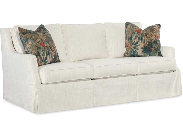 HF Custom Upholstery Living Room Iris Skirted 3 over 3 Sofa 7413-002 at Norwood Furniture