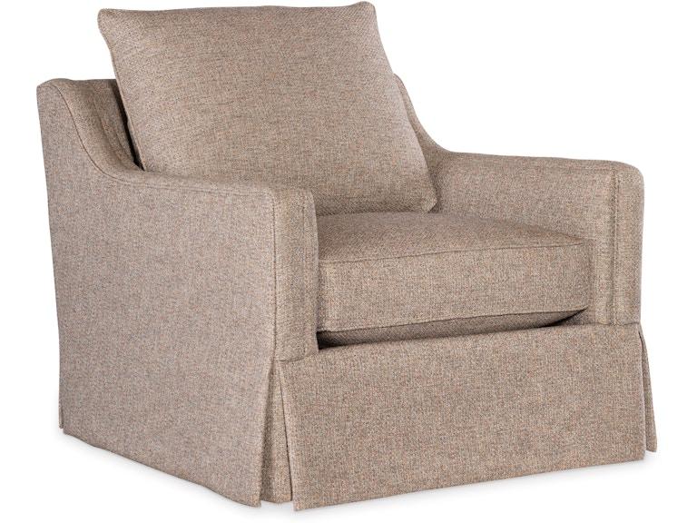 HF Custom Upholstery Living Room Nora Skirted Swivel Chair SK34-009 at Norwood Furniture