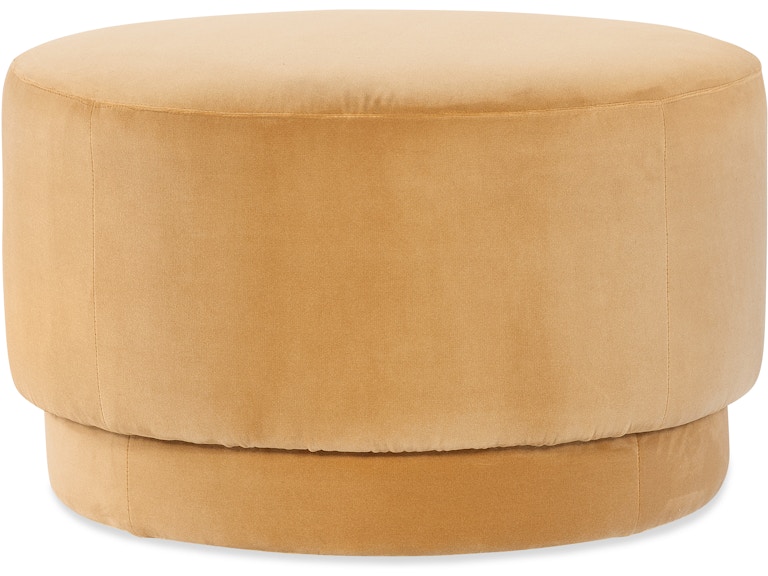 HF Custom Upholstery Living Room Silas Medium Round Ottoman 6682-077 at Norwood Furniture