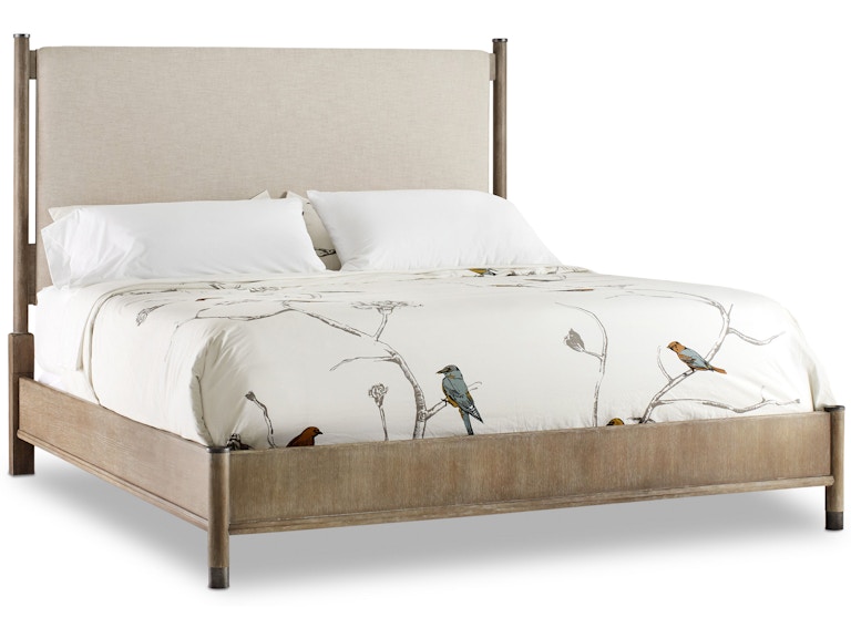 Hooker Furniture Bedroom Affinity Queen Upholstered Bed 6050-90950-GRY at Norwood Furniture