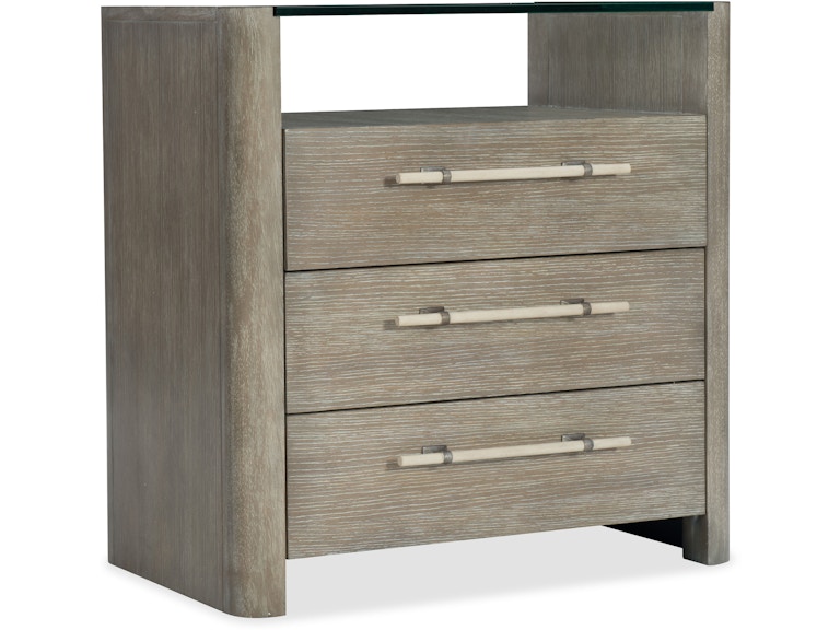 Hooker Furniture Bedroom Affinity Three-Drawer Nightstand 6050-90016-GRY at Norwood Furniture