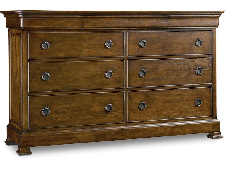 Hooker Furniture Bedroom Archivist Nine-Drawer Dresser 5447-90002 at Norwood Furniture