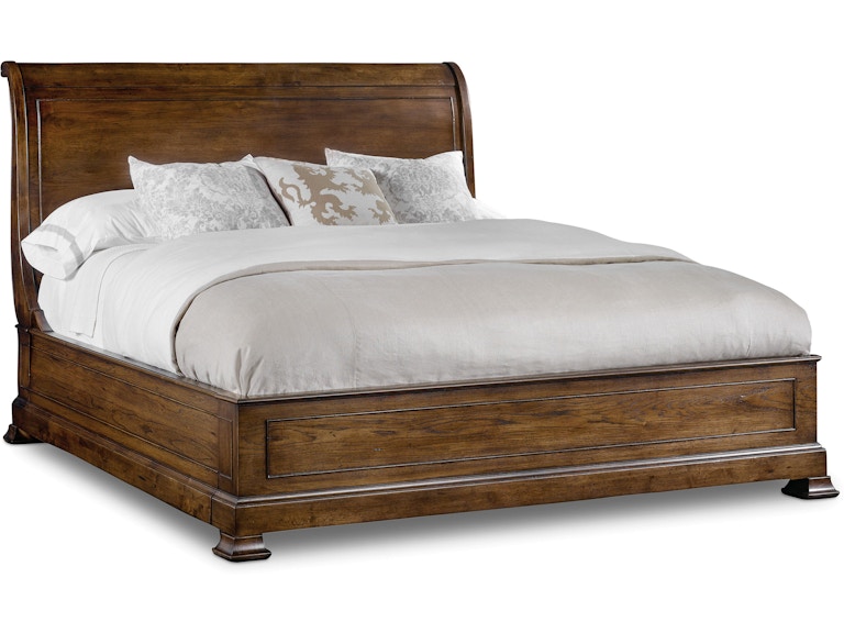 Hooker Furniture Bedroom Archivist Queen Sleigh Bed w/Low Footboard 5447-90450B at Norwood Furniture