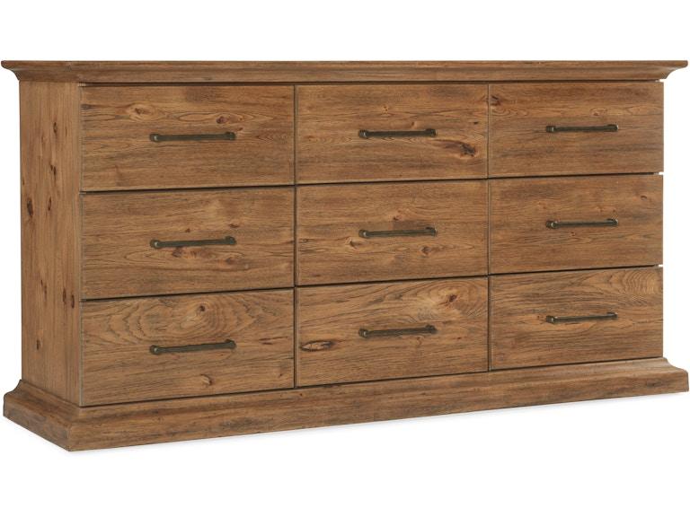 Hooker Furniture Bedroom Big Sky Nine Drawer Dresser 6700-90202-80 at Norwood Furniture