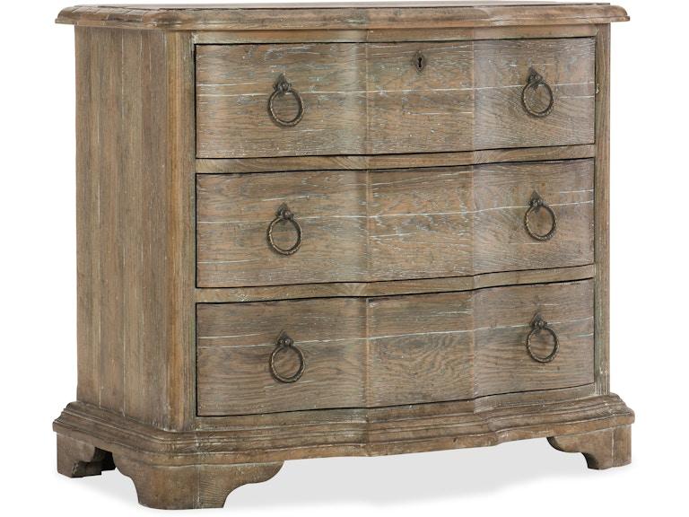 Hooker Furniture Bedroom Boheme Bastogne Three-Drawer Nightstand 5750-90016-MWD at Norwood Furniture