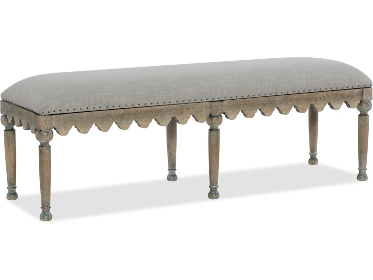 Hooker Furniture Bedroom Boheme Madera Bed Bench 5750-90019-MWD at Norwood Furniture