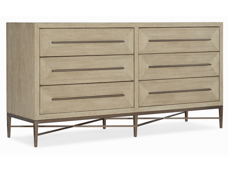Hooker Furniture Bedroom Cascade Six-Drawer Dresser 6120-90202-80 at Norwood Furniture