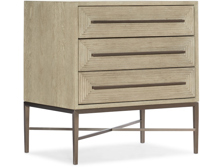 Hooker Furniture Bedroom Cascade Three-Drawer Nightstand 6120-90115-80 at Norwood Furniture