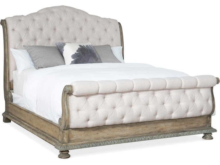 Hooker Furniture Bedroom Castella California King Tufted Bed 5878-90560-80 at Norwood Furniture