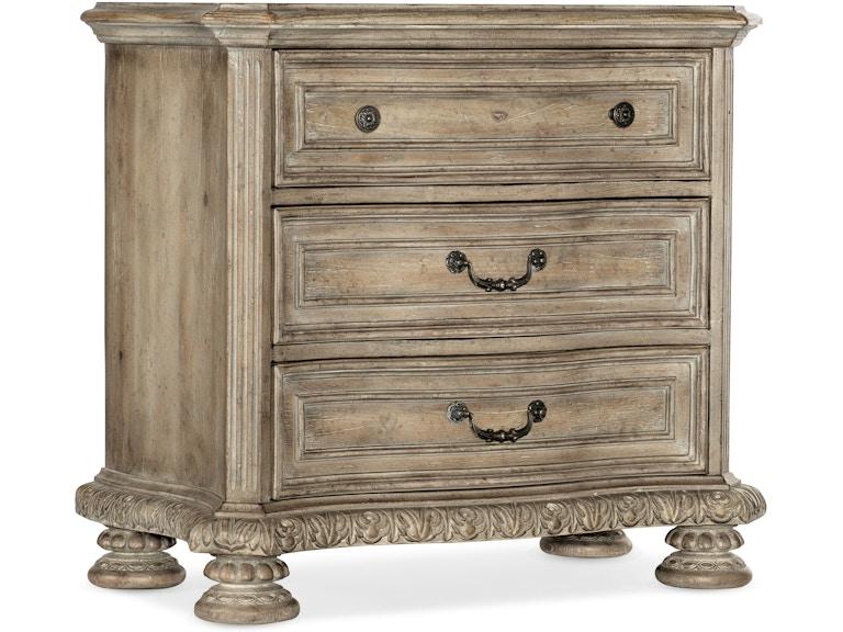 Hooker Furniture Bedroom Castella Three Drawer Nightstand 5878-90016-80 at Norwood Furniture