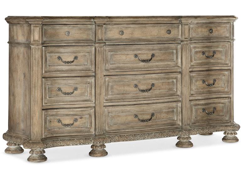 Hooker Furniture Bedroom Castella Twelve Drawer Dresser 5878-90002-80 at Norwood Furniture