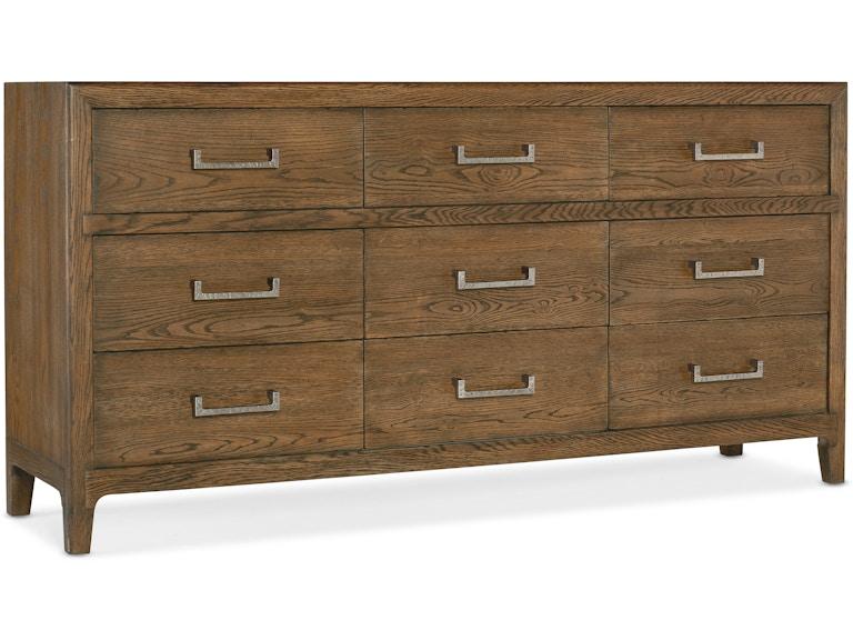 Hooker Furniture Bedroom Chapman Nine-Drawer Dresser 6033-90002-85 at Norwood Furniture