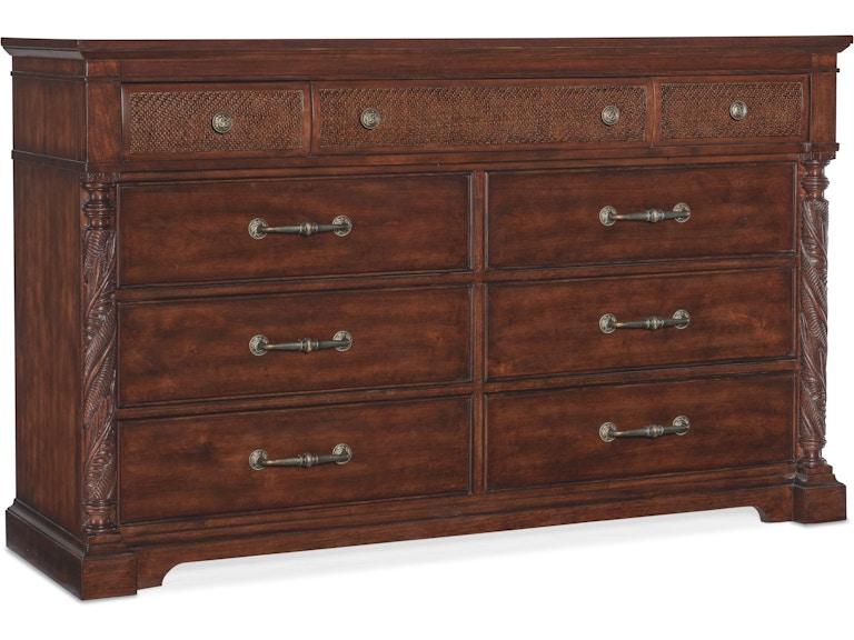 Hooker Furniture Bedroom Charleston Nine-Drawer Dresser 6750-90302-85 at Norwood Furniture