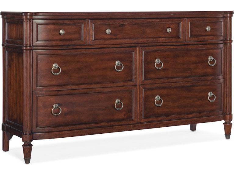 Hooker Furniture Bedroom Charleston Seven-Drawer Dresser 6750-90202-85 at Norwood Furniture