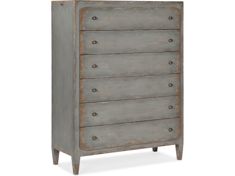 Hooker Furniture Bedroom Ciao Bella Six-Drawer Chest- Speckled Gray 5805-90010-95 at Norwood Furniture