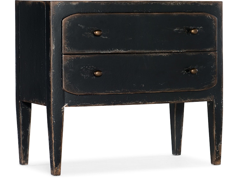 Hooker Furniture Bedroom Ciao Bella Two-Drawer Nightstand- Black 5805-90016-99 at Norwood Furniture