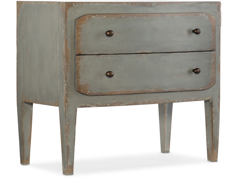 Hooker Furniture Bedroom Ciao Bella Two-Drawer Nightstand- Speckled Gray 5805-90016-95 at Norwood Furniture