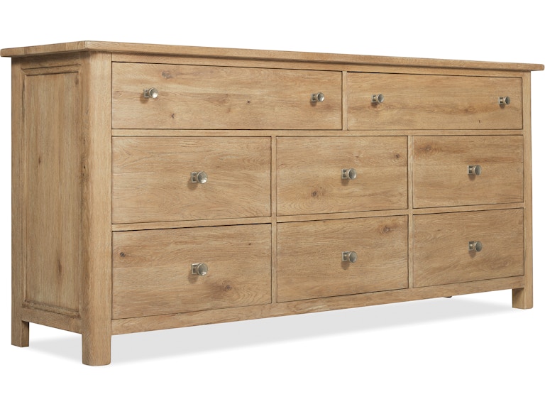 Hooker Furniture Bedroom Driftwood Eight-Drawer Dresser 6820-90202-80 at Norwood Furniture