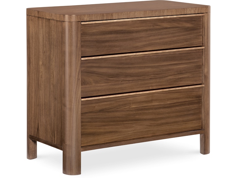 Hooker Furniture Bedroom Eleana Three Drawer Nightstand 7252-90216-85 at Norwood Furniture