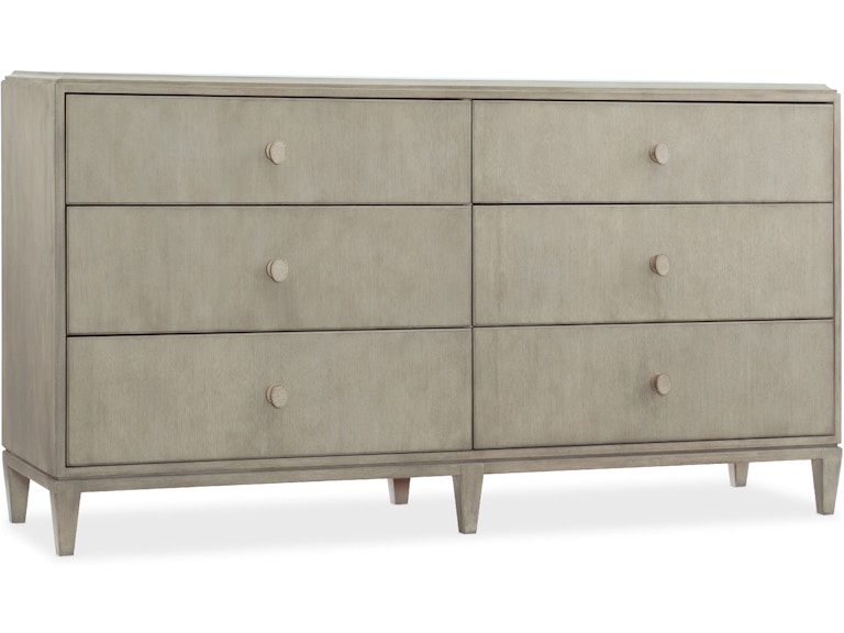Hooker Furniture Bedroom Elixir Six-Drawer Dresser 5990-90002-LTWD at Norwood Furniture