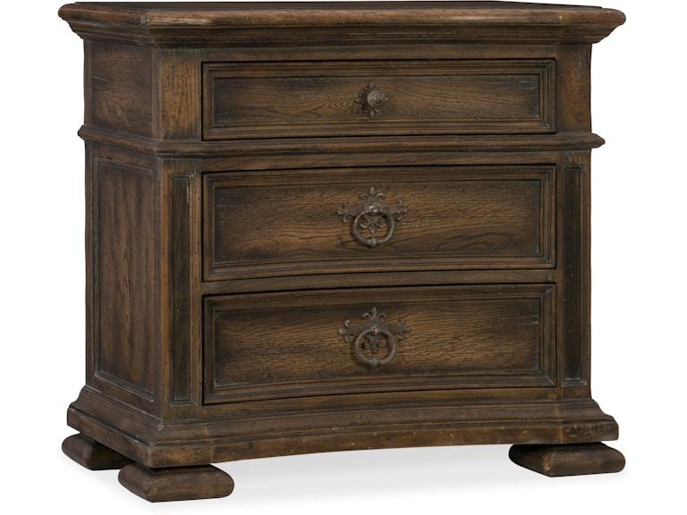 Hooker Furniture Bedroom Elmendorf Three-Drawer Nightstand 5960-90016-MULTI at Norwood Furniture
