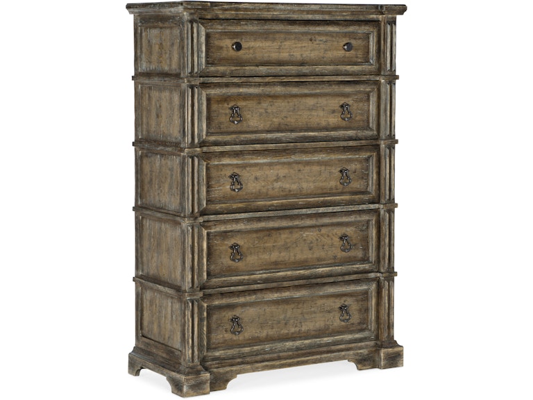Hooker Furniture Bedroom La Grange Ross Prairie Five Drawer Chest 6960-90010-80 at Norwood Furniture