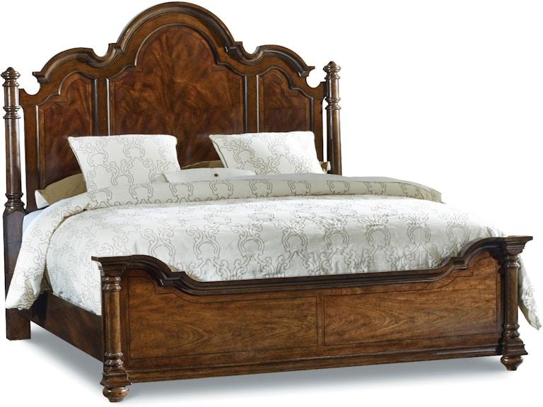 Hooker Furniture Bedroom Leesburg Queen Poster Bed 5381-90650 at Norwood Furniture