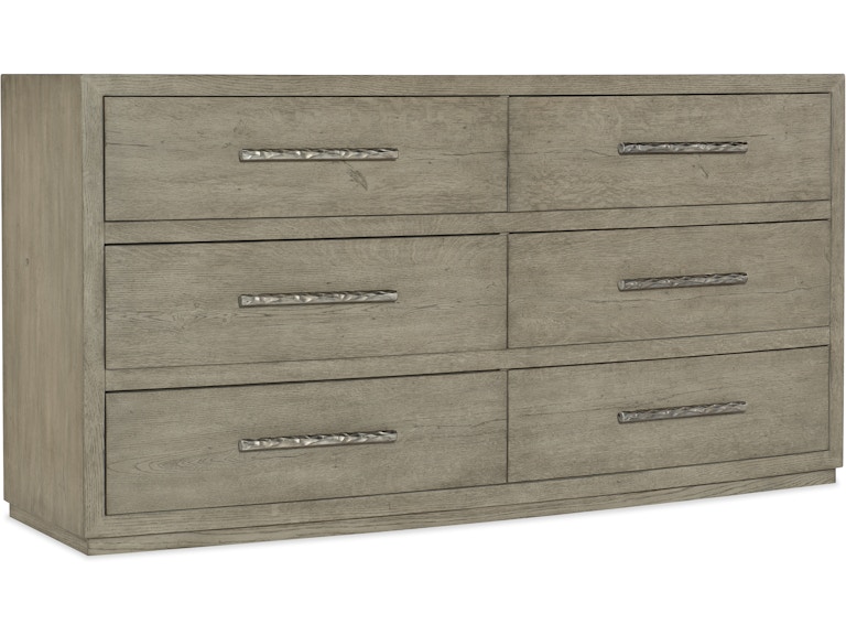 Hooker Furniture Bedroom Linville Falls Chimney Gap Six Drawer Dresser 6150-90002-85 at Norwood Furniture