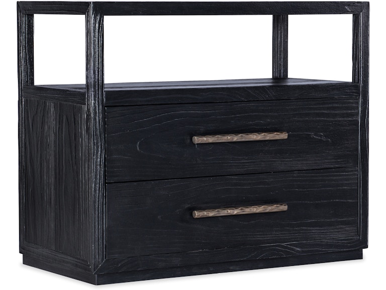 Hooker Furniture Bedroom Linville Falls Shou Sugi Ban Two Drawer Nightstand 6150-90016-99 at Norwood Furniture