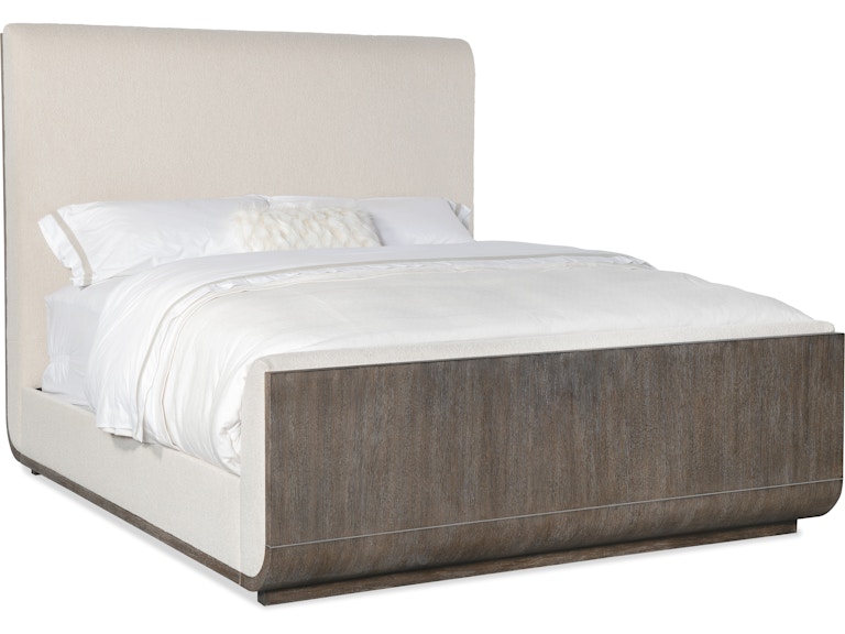 Hooker Furniture Bedroom Modern Mood King Upholstered Panel Bed 6850-90966-89 at Norwood Furniture