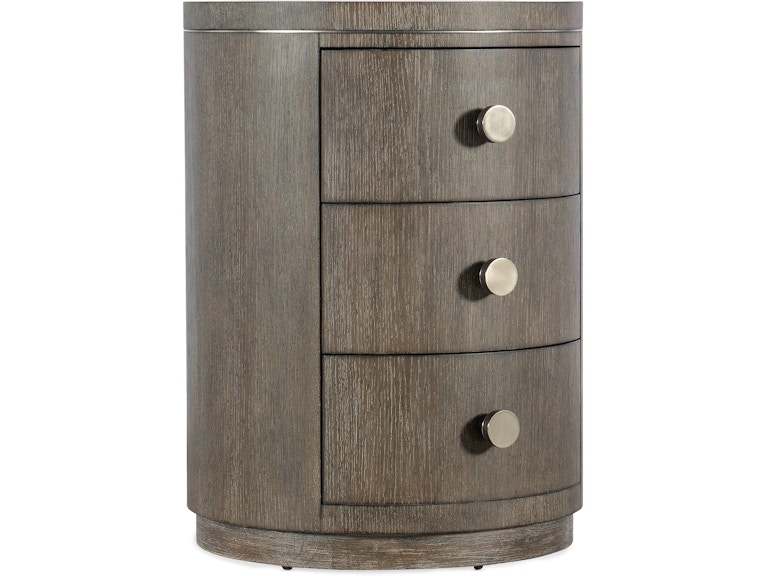 Hooker Furniture Bedroom Modern Mood Round Nightstand 6850-90315-89 at Norwood Furniture