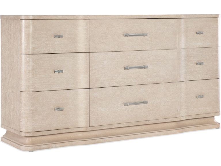 Hooker Furniture Bedroom Nouveau Chic Nine Drawer Dresser 6500-90002-80 at Norwood Furniture
