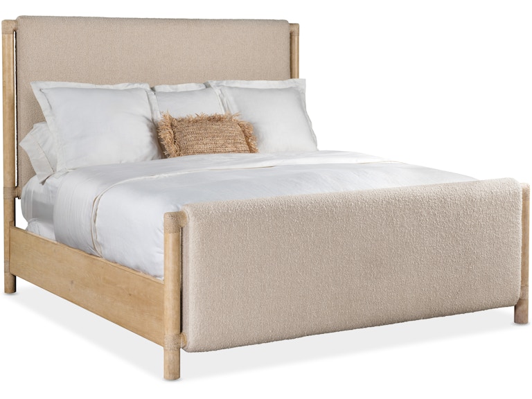 Hooker Furniture Bedroom Retreat King Upholstered Panel Bed 6950-90366-80 at Norwood Furniture