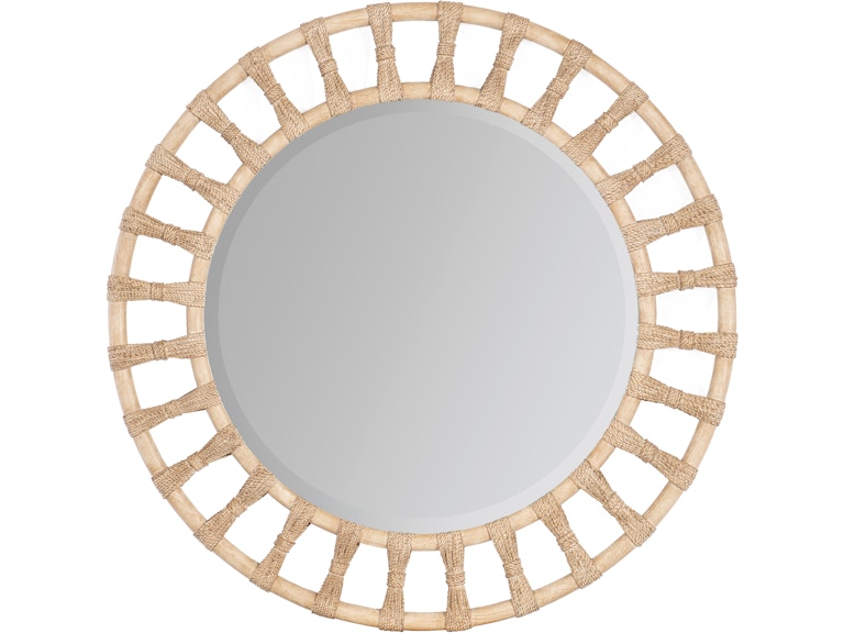 Hooker Furniture Bedroom Retreat Pole Rattan Accent Mirror 6950-90005-80 at Norwood Furniture