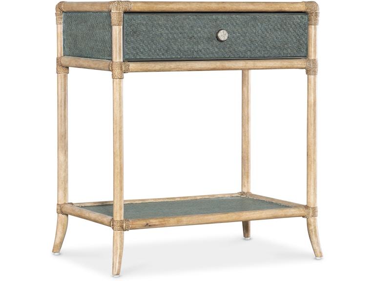 Hooker Furniture Bedroom Retreat Pole Rattan Bedside Table 6950-90117-45 at Norwood Furniture