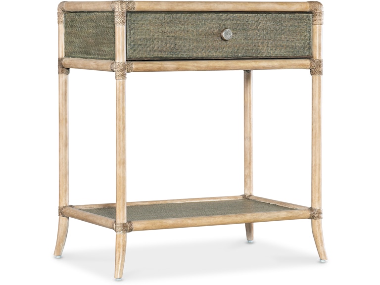 Hooker Furniture Bedroom Retreat Pole Rattan Bedside Table 6950-90117-35 at Norwood Furniture