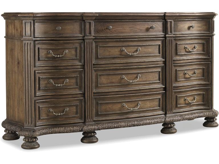 Hooker Furniture Bedroom Rhapsody Twelve Drawer Dresser 5070-90002 at Norwood Furniture