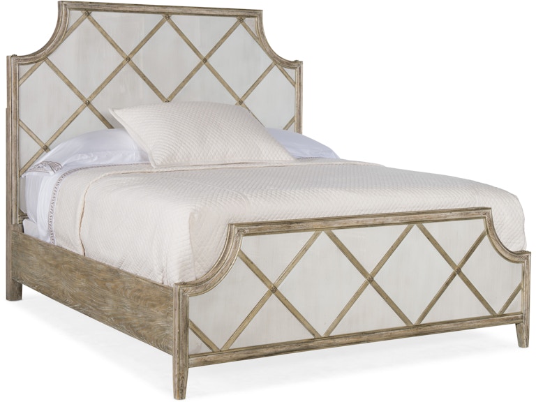 Hooker Furniture Bedroom Sanctuary Diamont King Panel Bed 5875-90366-95 at Norwood Furniture