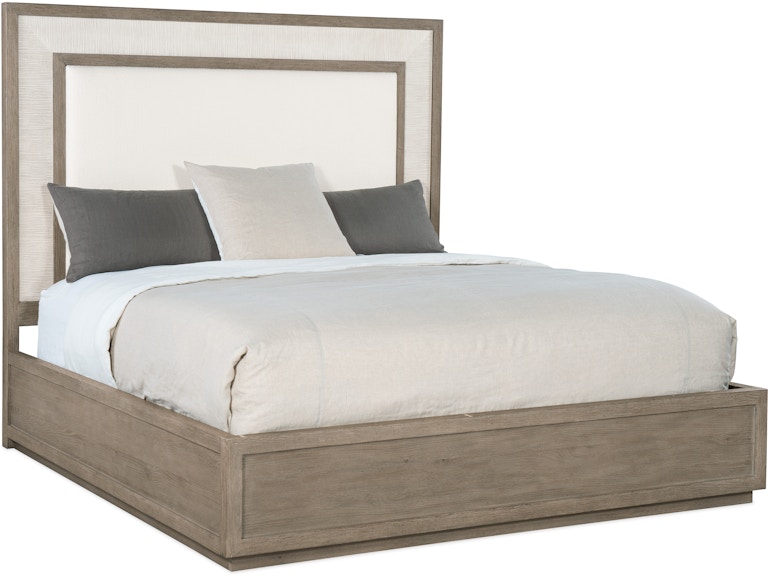 Hooker Furniture Bedroom Serenity Rookery King Upholstered Panel Bed 6350-90266-95 at Norwood Furniture