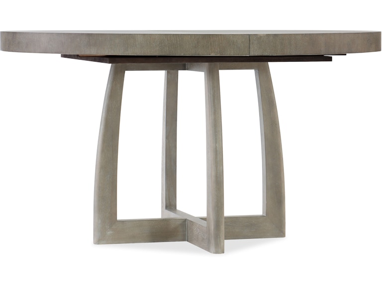 Hooker Furniture Casual Dining Affinity 48in Round Pedestal Dining Table w/1-18in Leaf 6050-75203-GRY at Norwood Furniture