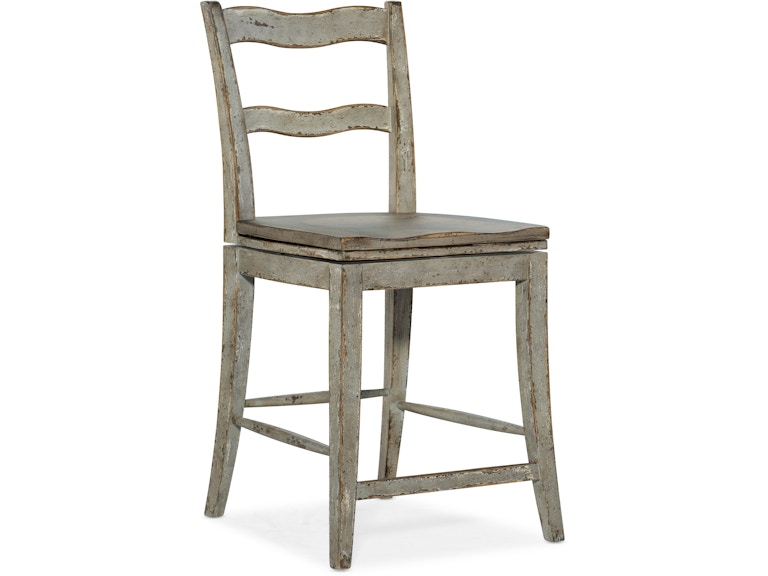 Hooker Furniture Casual Dining Alfresco La Riva Ladder Back Swivel Counter Stool 6025-75350-90 at Norwood Furniture