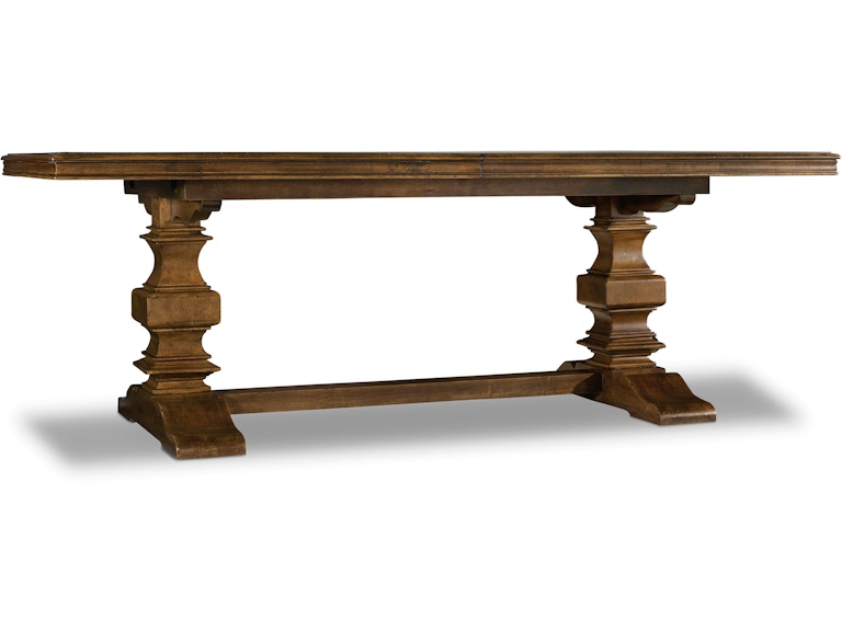 Hooker Furniture Casual Dining Archivist Trestle Table w/2-18in Leaves 5447-75206 at Norwood Furniture