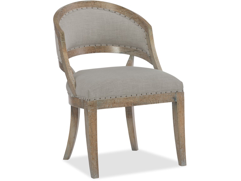 Hooker Furniture Casual Dining Boheme Garnier Barrel Back Chair - 2 per carton/price ea 5750-75300-MWD at Norwood Furniture